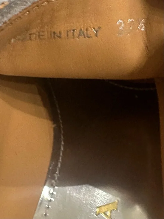 Prada Metallic Silver Wingtip Platform Loafers - Picture 6 of 8